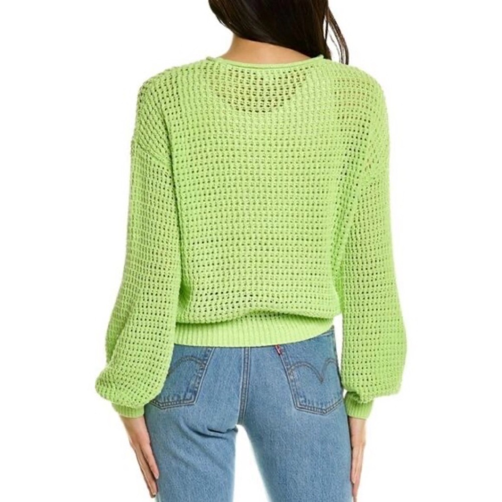 A.L.C. Laney Open Knit Crochet Balloon Sleeve Pullover Sweater — XS - Picture 2 of 11